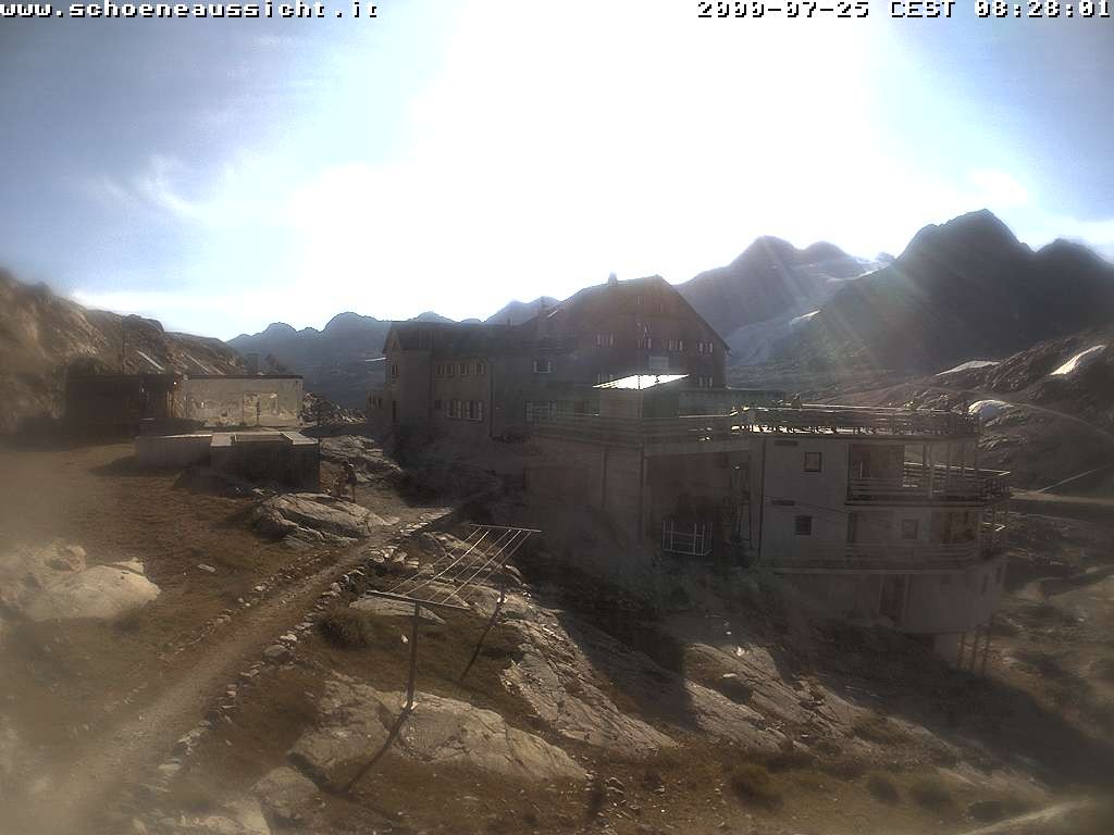 Archiv Foto Webcam Schnalstal: Schöne Aussicht-Hütte