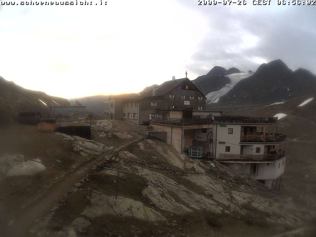 Archiv Foto Webcam Schnalstal: Schöne Aussicht-Hütte