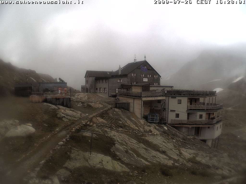 Archiv Foto Webcam Schnalstal: Schöne Aussicht-Hütte