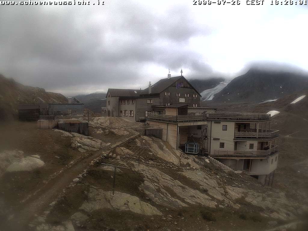 Archiv Foto Webcam Schnalstal: Schöne Aussicht-Hütte