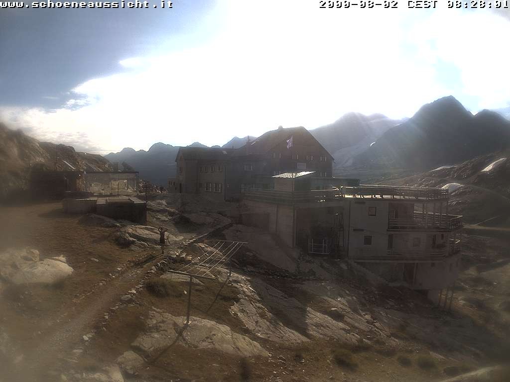 Archiv Foto Webcam Schnalstal: Schöne Aussicht-Hütte