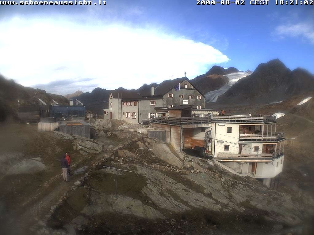 Archiv Foto Webcam Schnalstal: Schöne Aussicht-Hütte