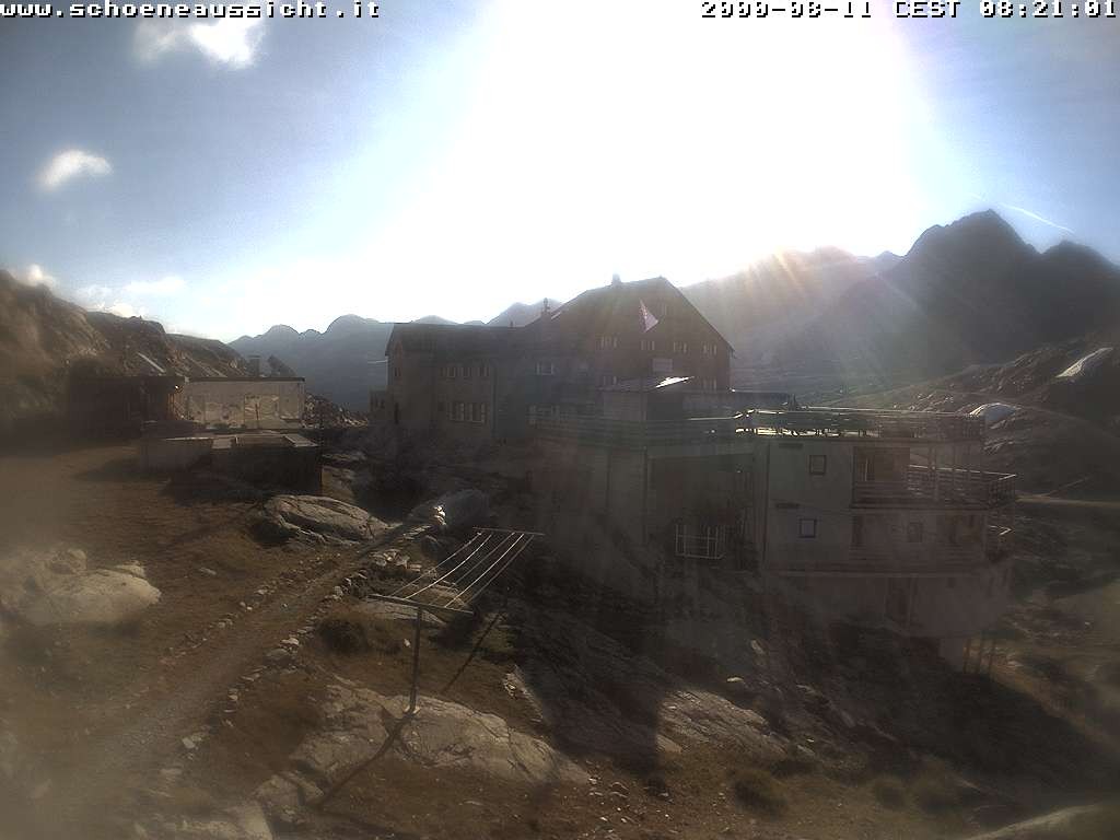 Archiv Foto Webcam Schnalstal: Schöne Aussicht-Hütte