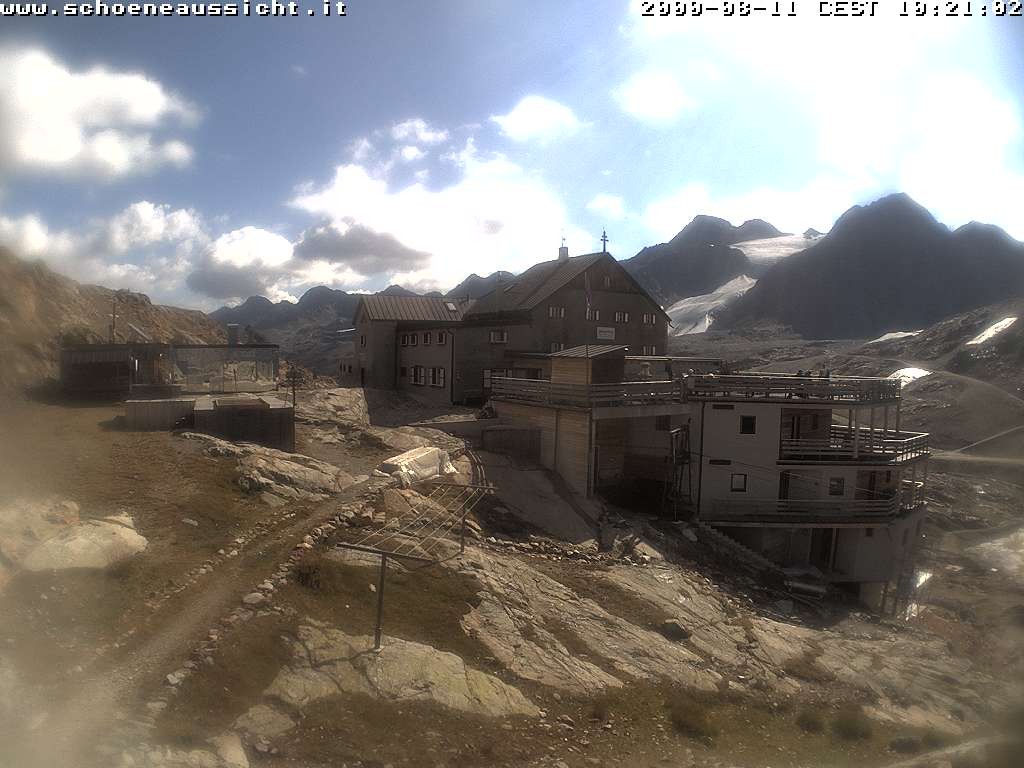 Archiv Foto Webcam Schnalstal: Schöne Aussicht-Hütte
