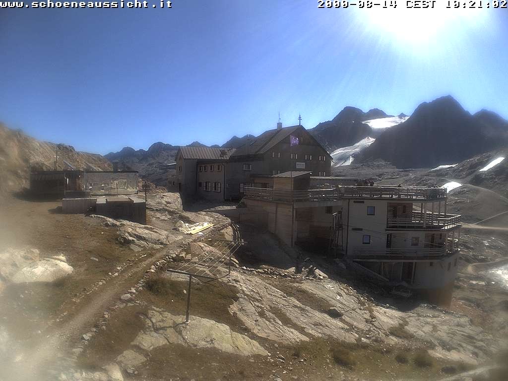 Archived image Webcam Schnalstal: Hut "Schöne Aussicht"