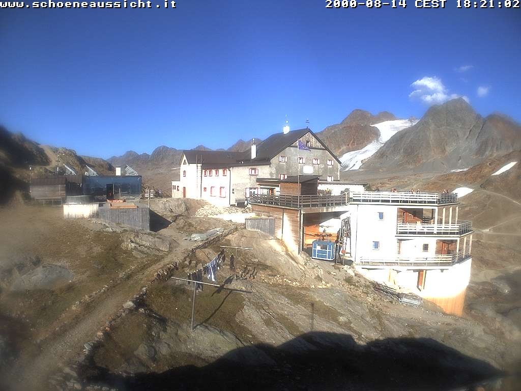 Archived image Webcam Schnalstal: Hut "Schöne Aussicht"