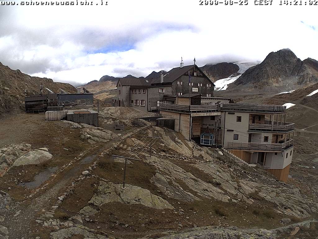 Archiv Foto Webcam Schnalstal: Schöne Aussicht-Hütte