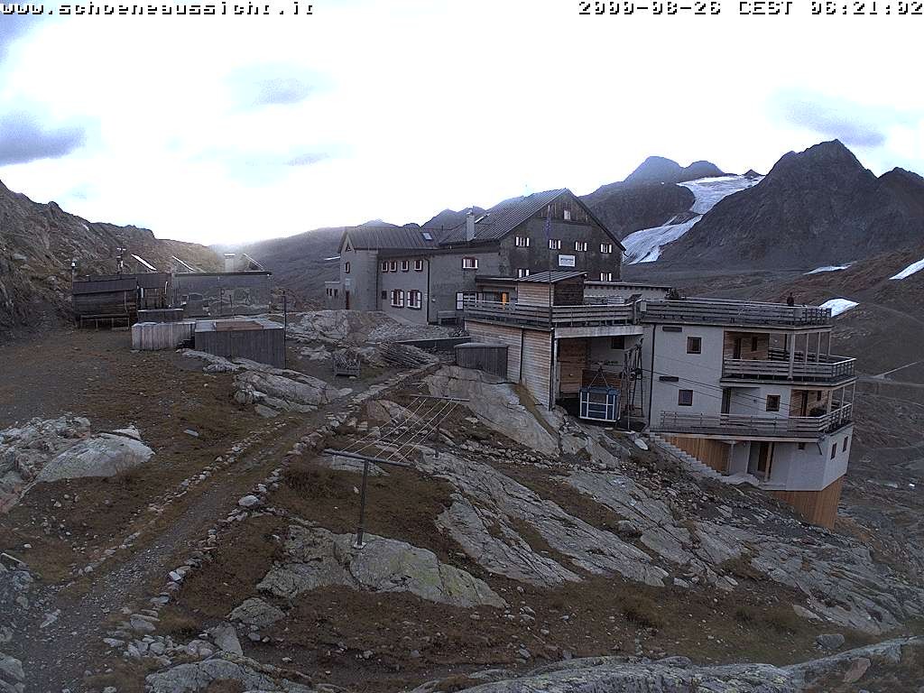 Archived image Webcam Schnalstal: Hut "Schöne Aussicht"
