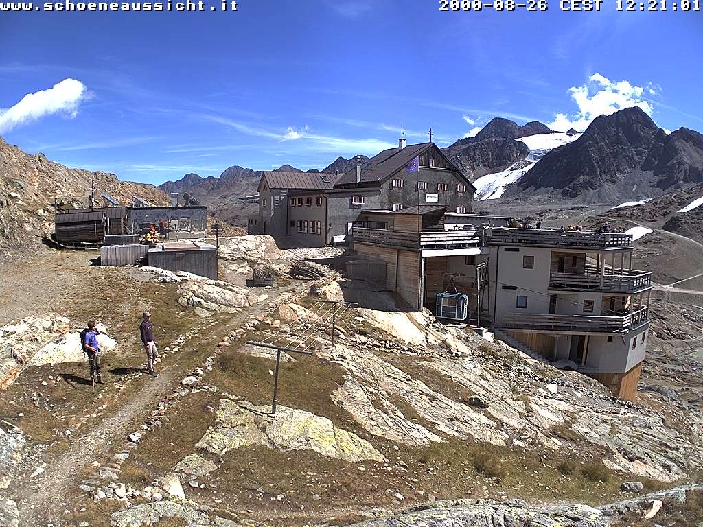 Archived image Webcam Schnalstal: Hut "Schöne Aussicht"