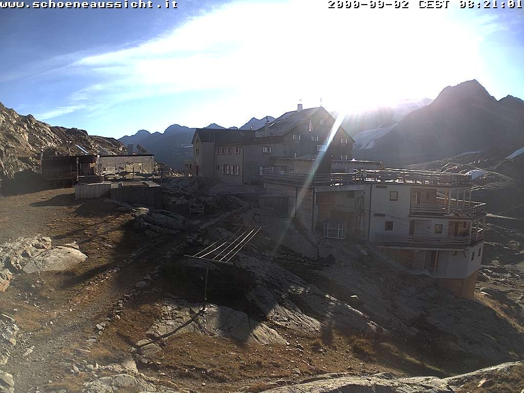 Archived image Webcam Schnalstal: Hut "Schöne Aussicht"