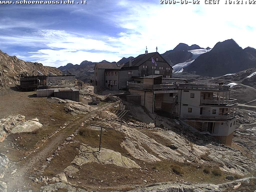 Archived image Webcam Schnalstal: Hut "Schöne Aussicht"