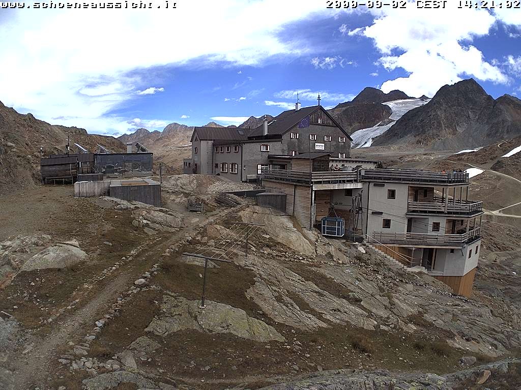 Archived image Webcam Schnalstal: Hut "Schöne Aussicht"