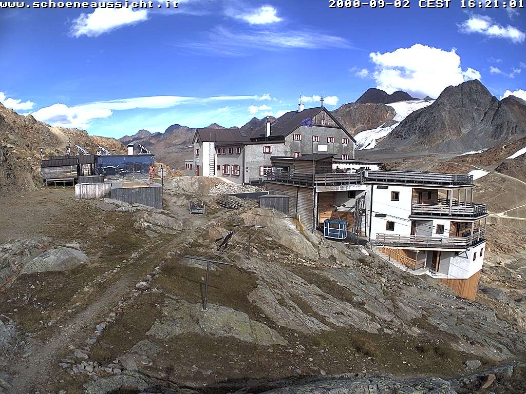 Archived image Webcam Schnalstal: Hut "Schöne Aussicht"