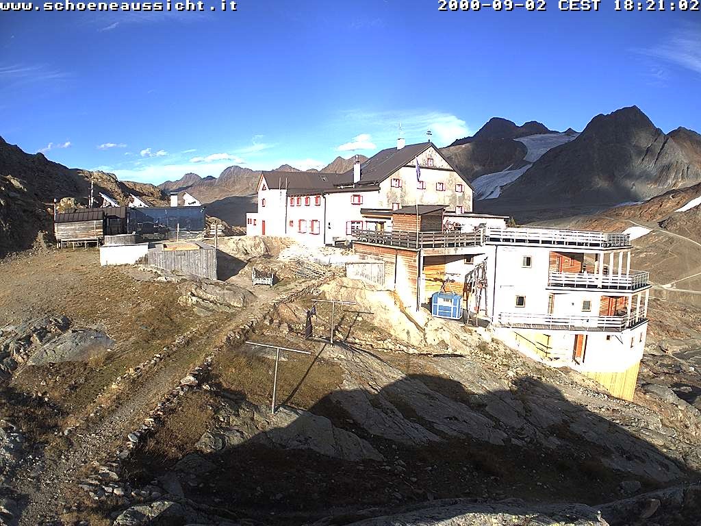 Archived image Webcam Schnalstal: Hut "Schöne Aussicht"