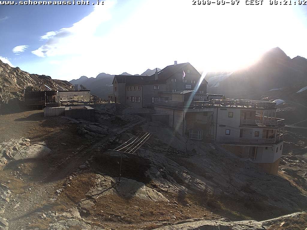 Archiv Foto Webcam Schnalstal: Schöne Aussicht-Hütte