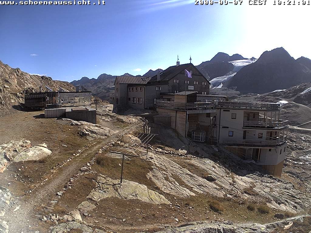 Archiv Foto Webcam Schnalstal: Schöne Aussicht-Hütte