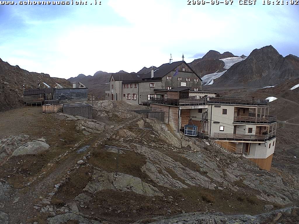 Archiv Foto Webcam Schnalstal: Schöne Aussicht-Hütte