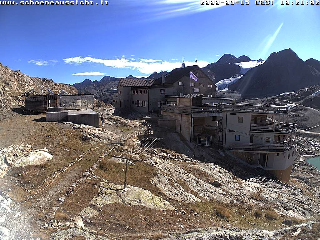 Archiv Foto Webcam Schnalstal: Schöne Aussicht-Hütte