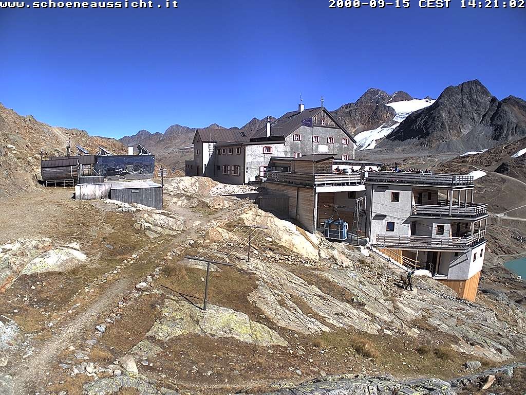 Archiv Foto Webcam Schnalstal: Schöne Aussicht-Hütte