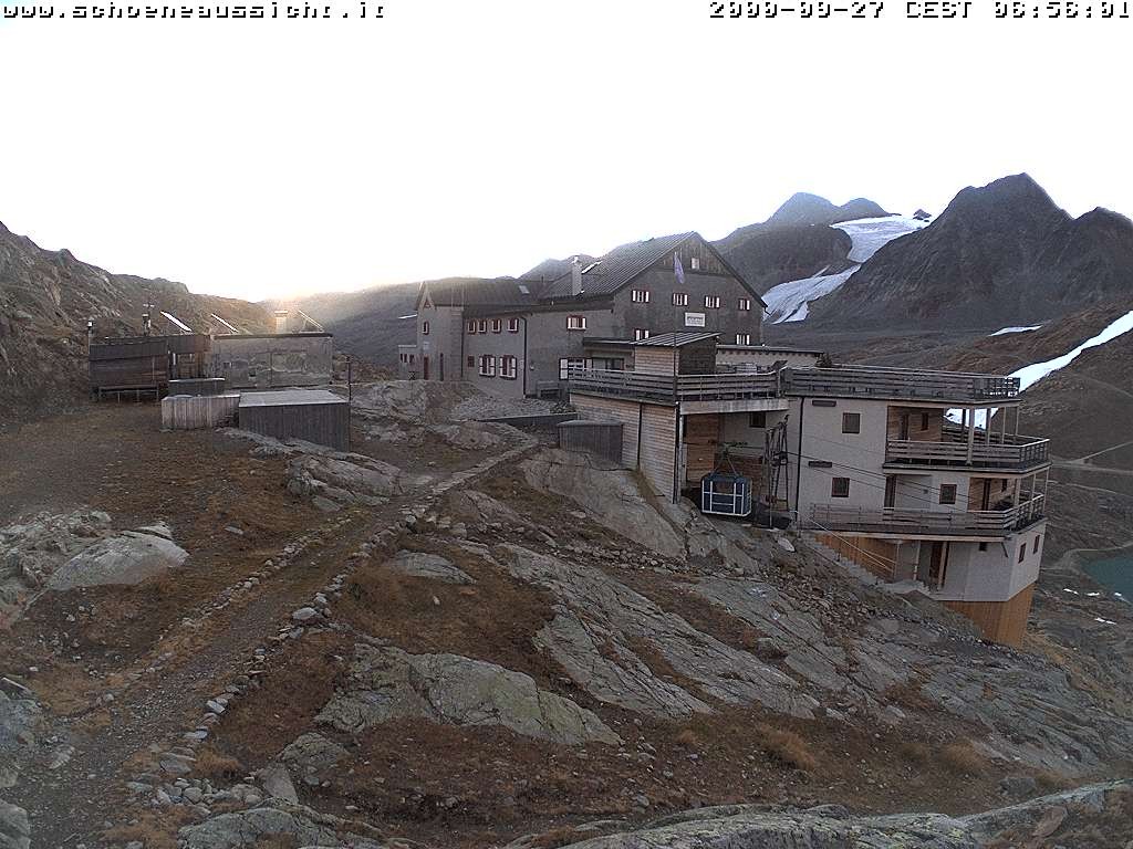 Archiv Foto Webcam Schnalstal: Schöne Aussicht-Hütte