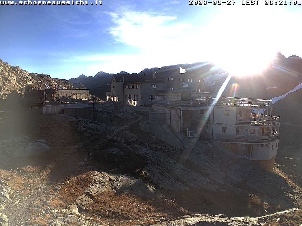 Archiv Foto Webcam Schnalstal: Schöne Aussicht-Hütte