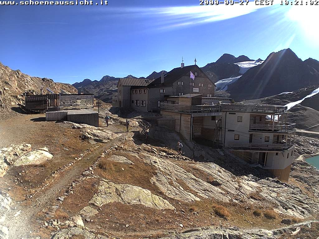 Archiv Foto Webcam Schnalstal: Schöne Aussicht-Hütte