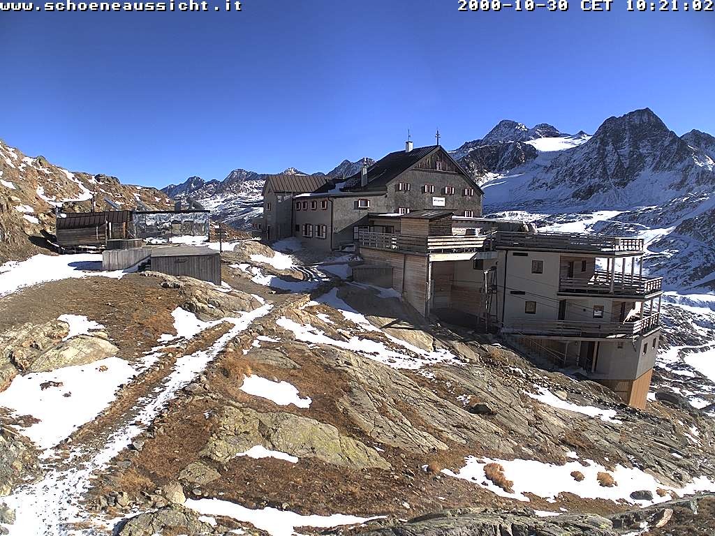 Archiv Foto Webcam Schnalstal: Schöne Aussicht-Hütte