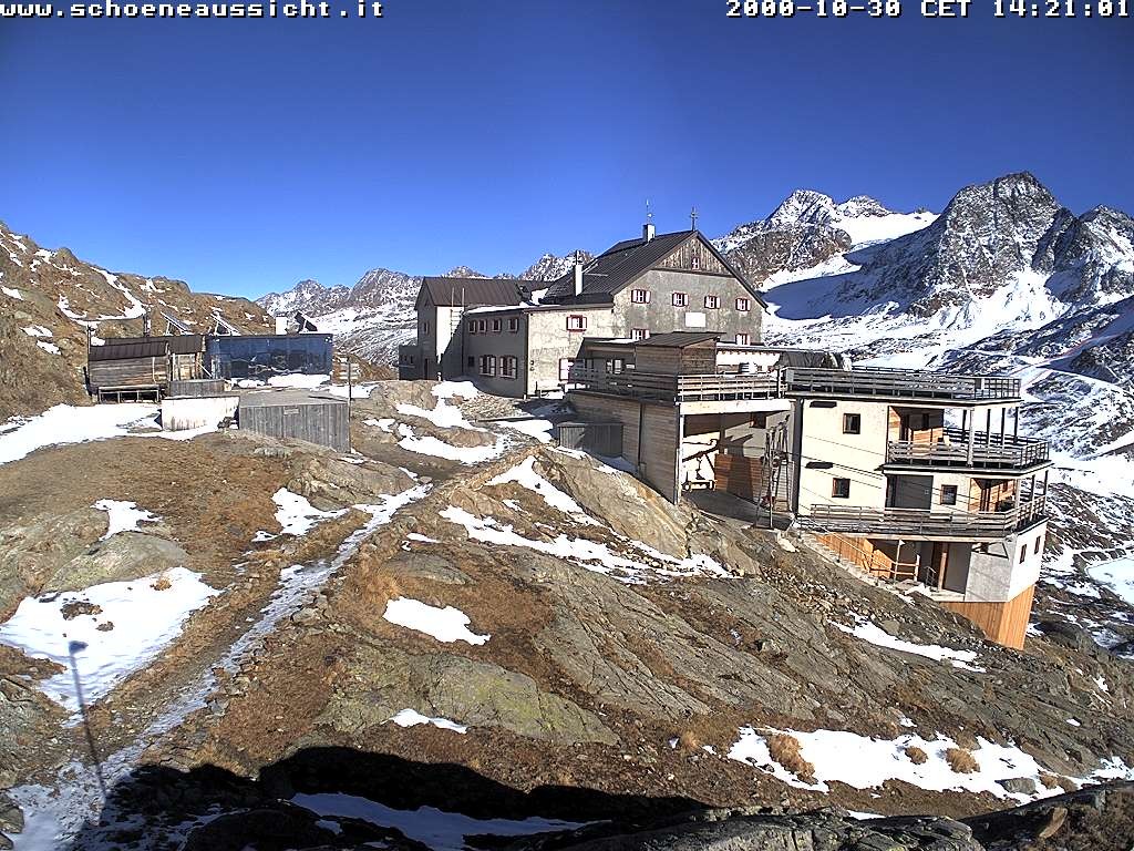Archiv Foto Webcam Schnalstal: Schöne Aussicht-Hütte
