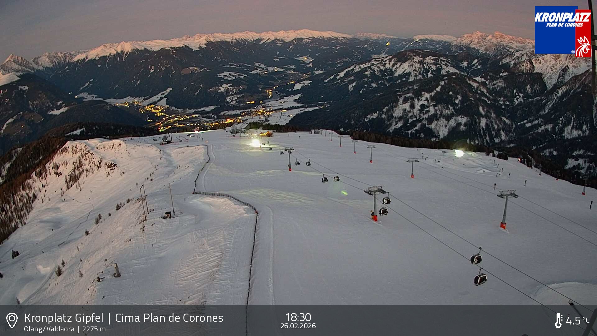 Archived image Webcam Olang, South Tyrol