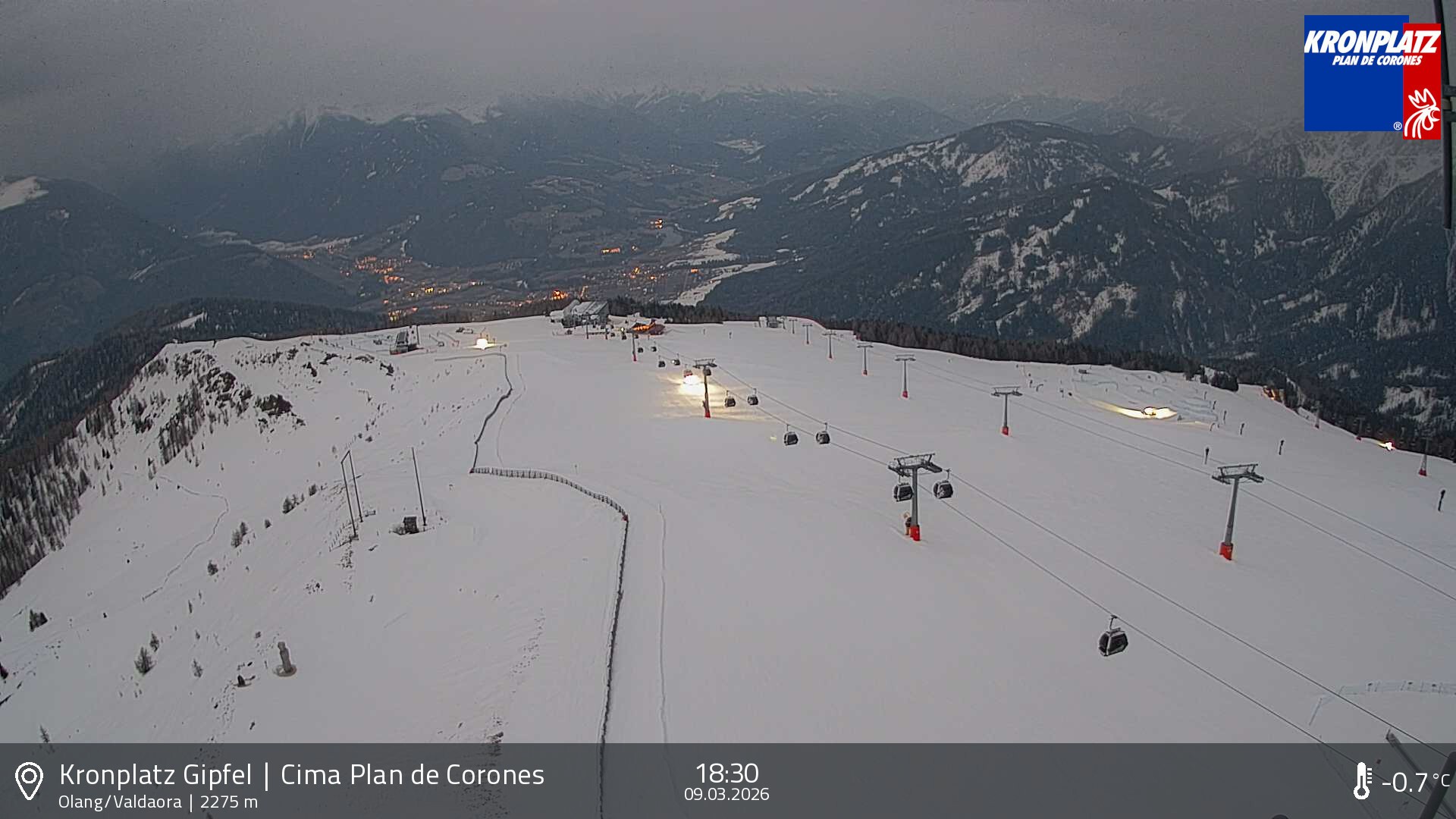 Archived image Webcam Olang, South Tyrol