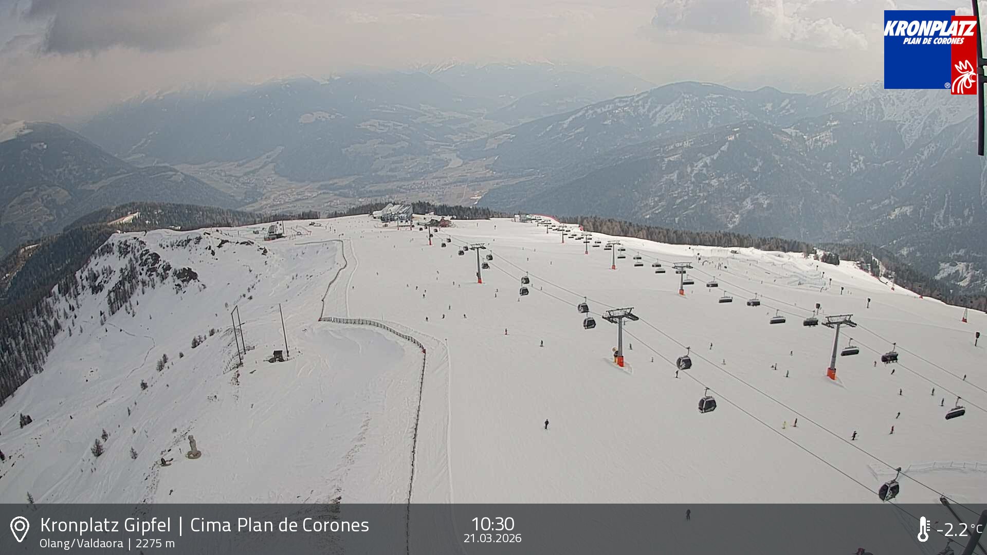 Archived image Webcam Olang, South Tyrol