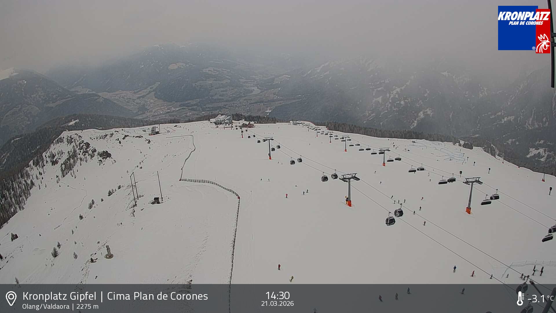 Archived image Webcam Olang, South Tyrol