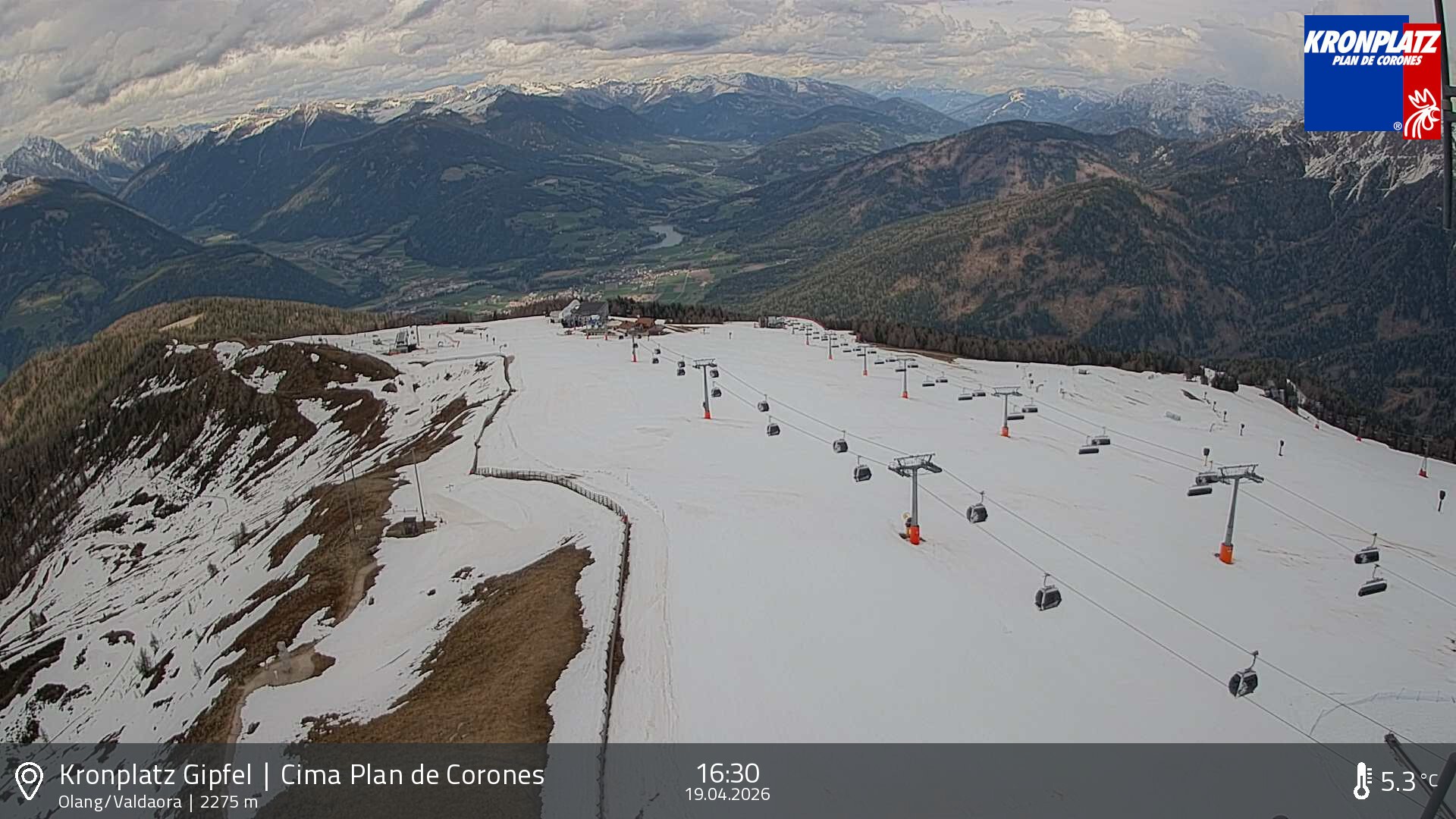 Archived image Webcam Olang, South Tyrol