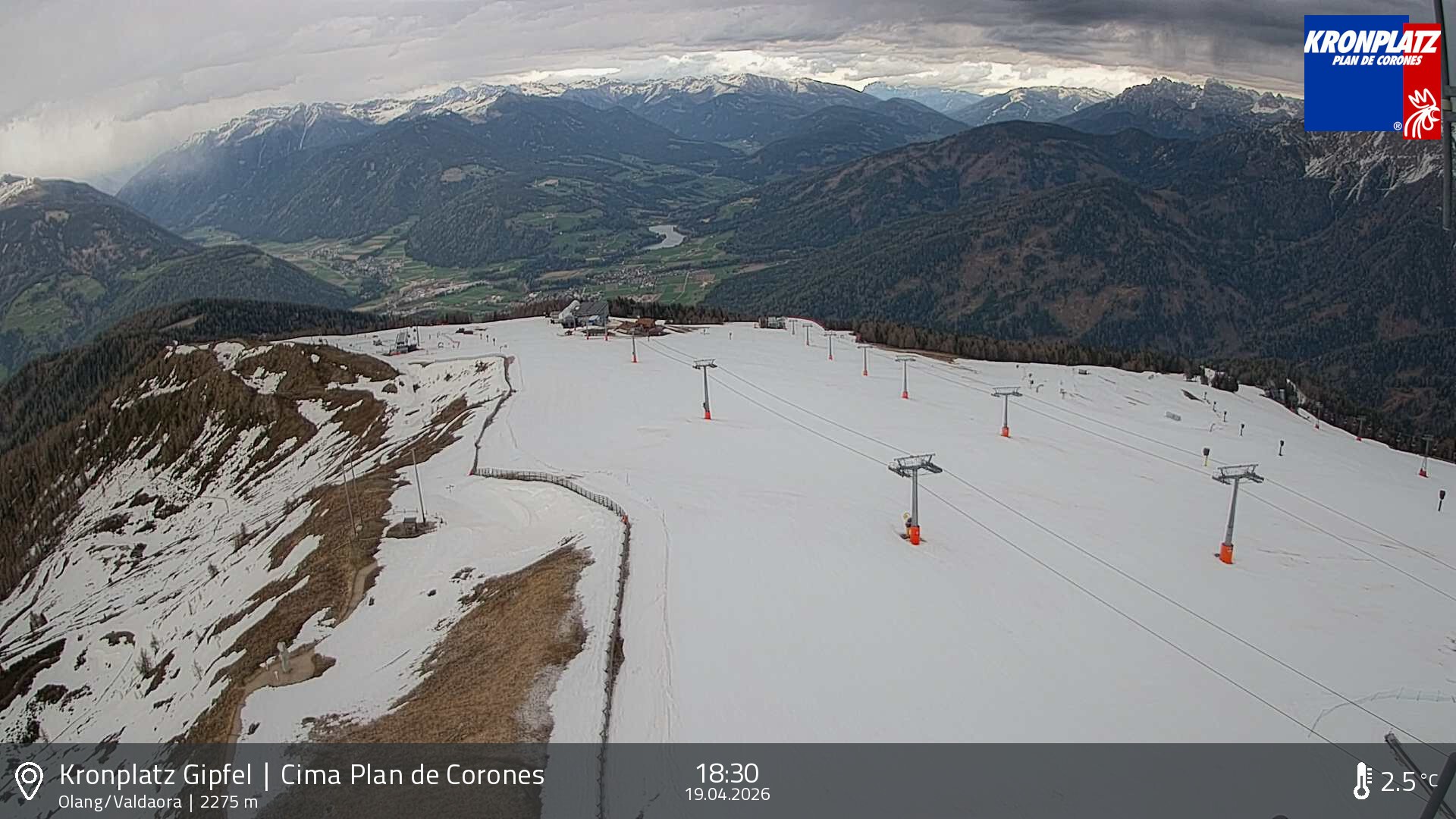 Archived image Webcam Olang, South Tyrol