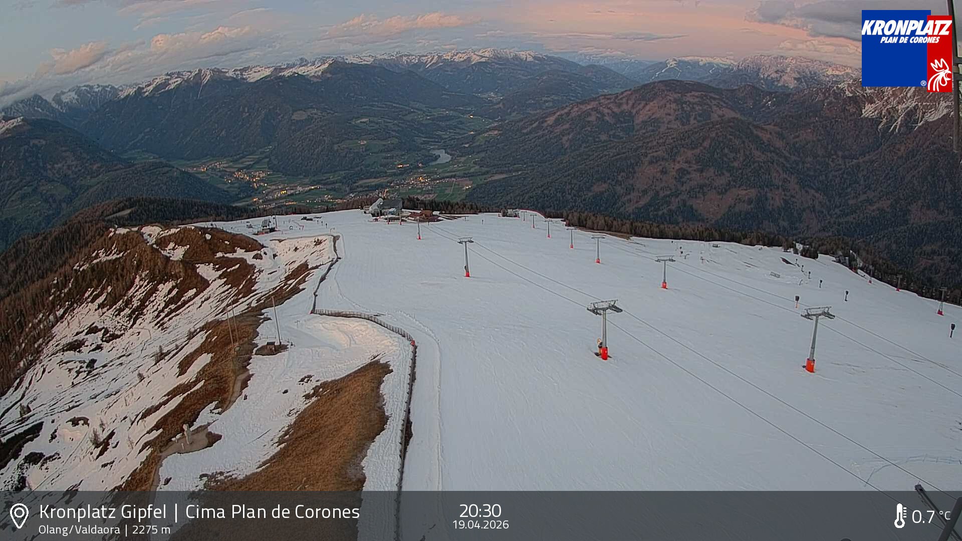 Archived image Webcam Olang, South Tyrol