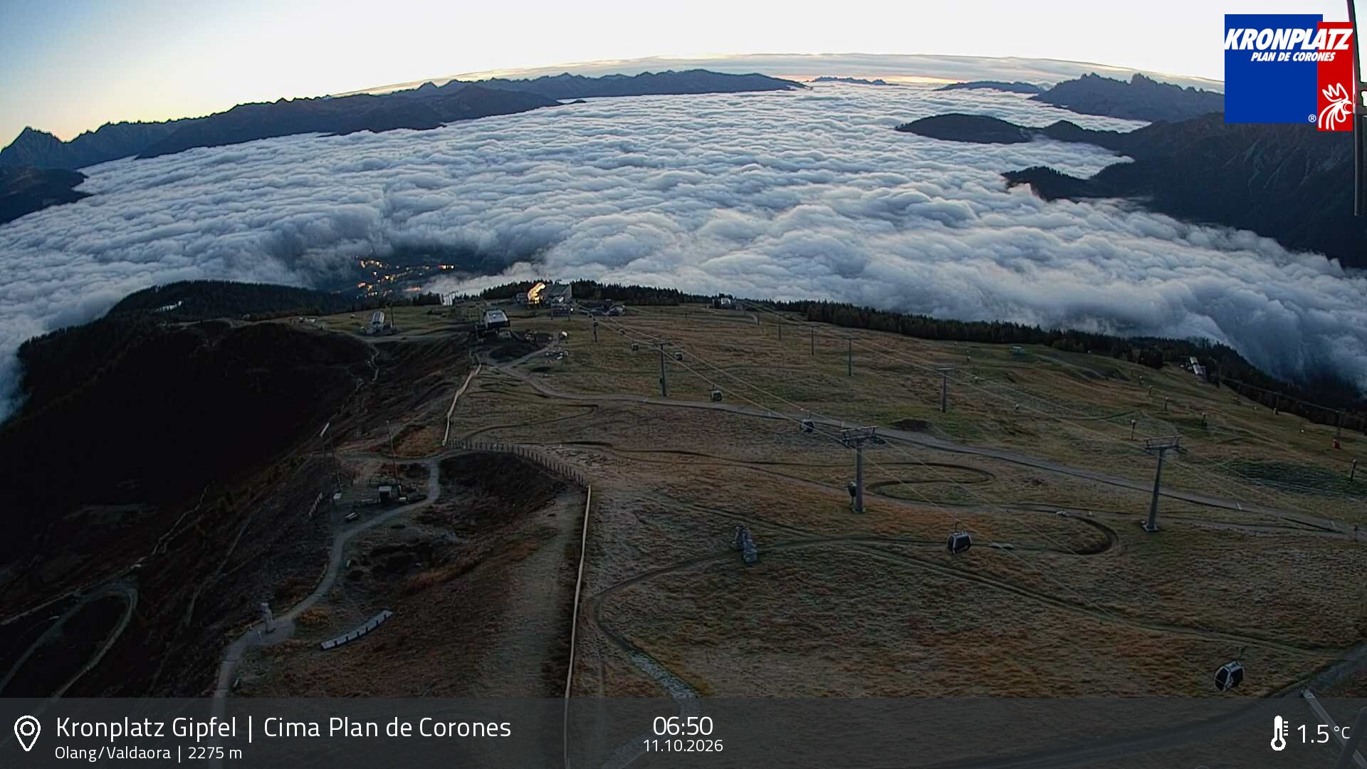 Archived image Webcam Olang, South Tyrol