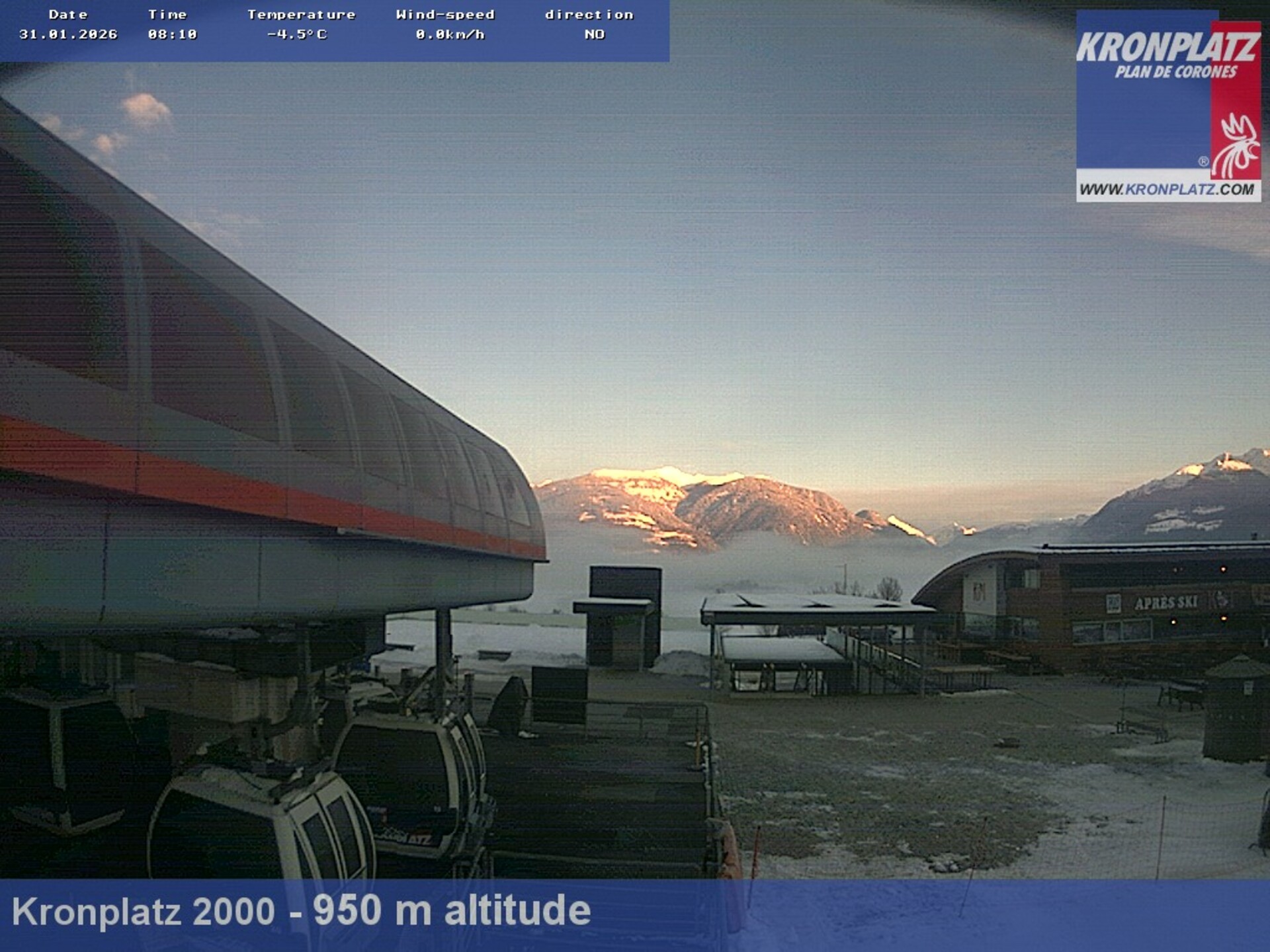 Archived image Webcam base station Kronplatz I and II, South Tyrol