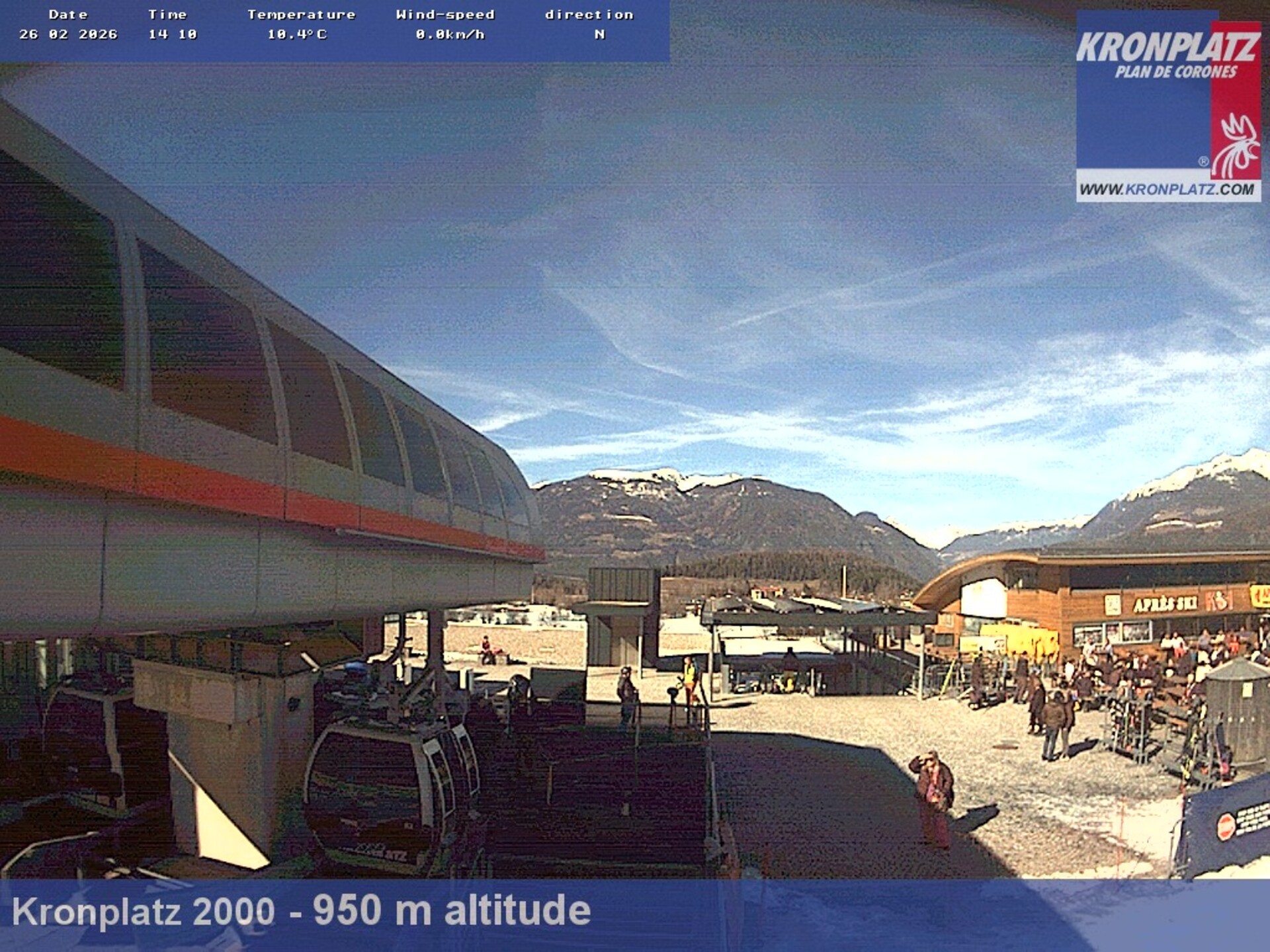 Archived image Webcam base station Kronplatz I and II, South Tyrol