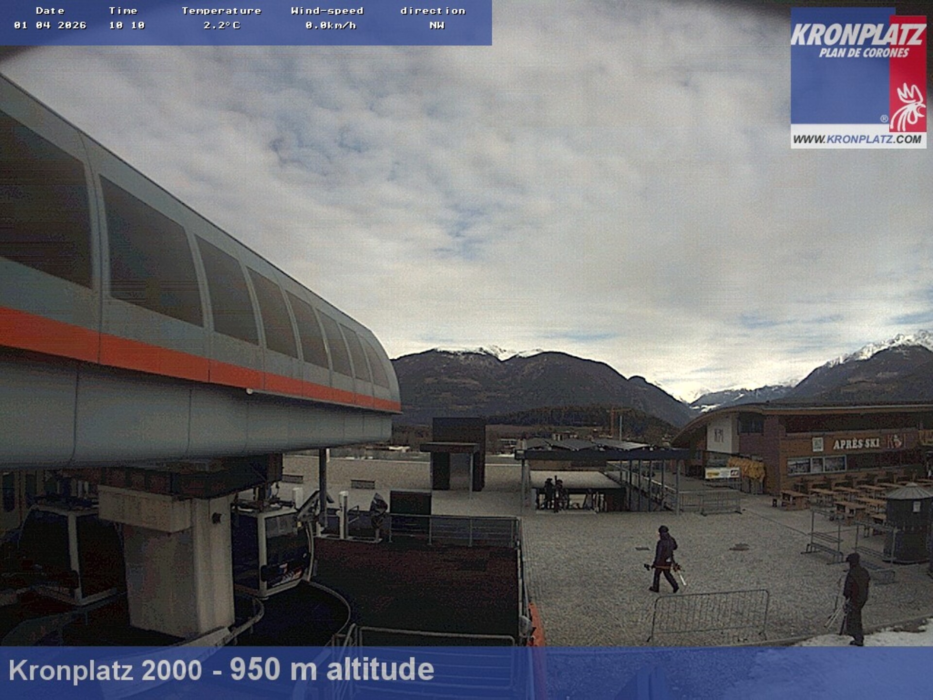 Archived image Webcam base station Kronplatz I and II, South Tyrol