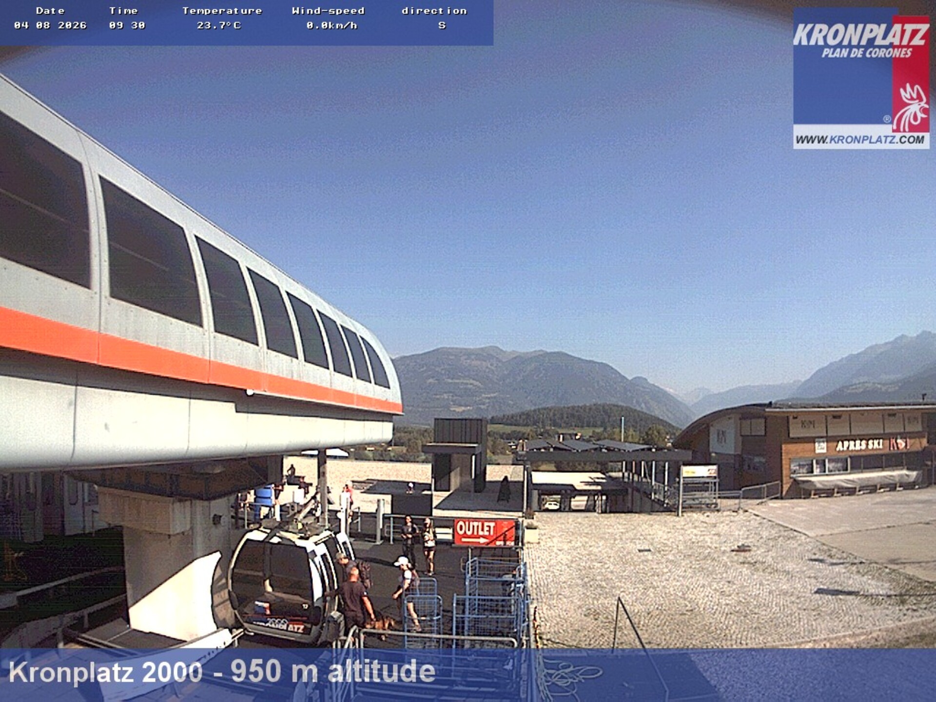 Archived image Webcam base station Kronplatz I and II, South Tyrol