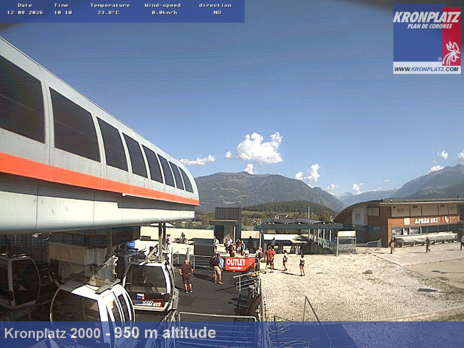 Archiv Foto Webcam Talstation Kronplatz I und II, Südtirol