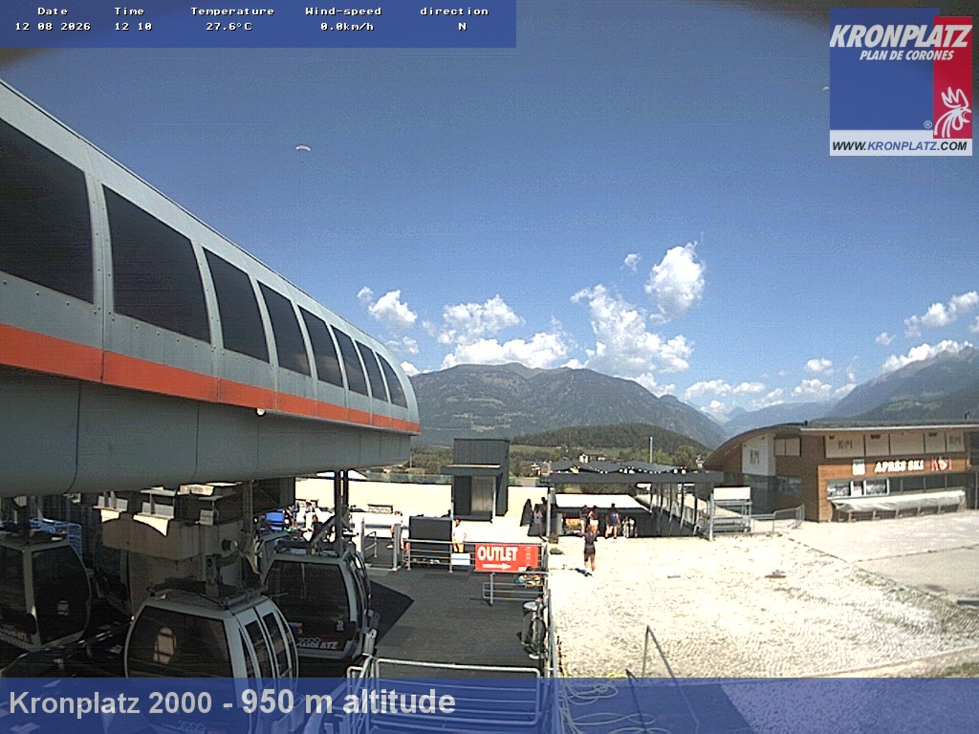 Archiv Foto Webcam Talstation Kronplatz I und II, Südtirol