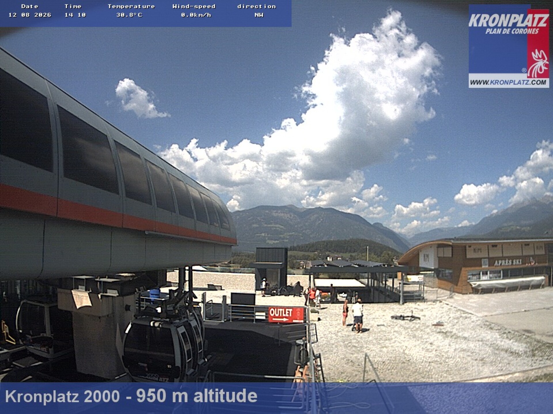 Archiv Foto Webcam Talstation Kronplatz I und II, Südtirol