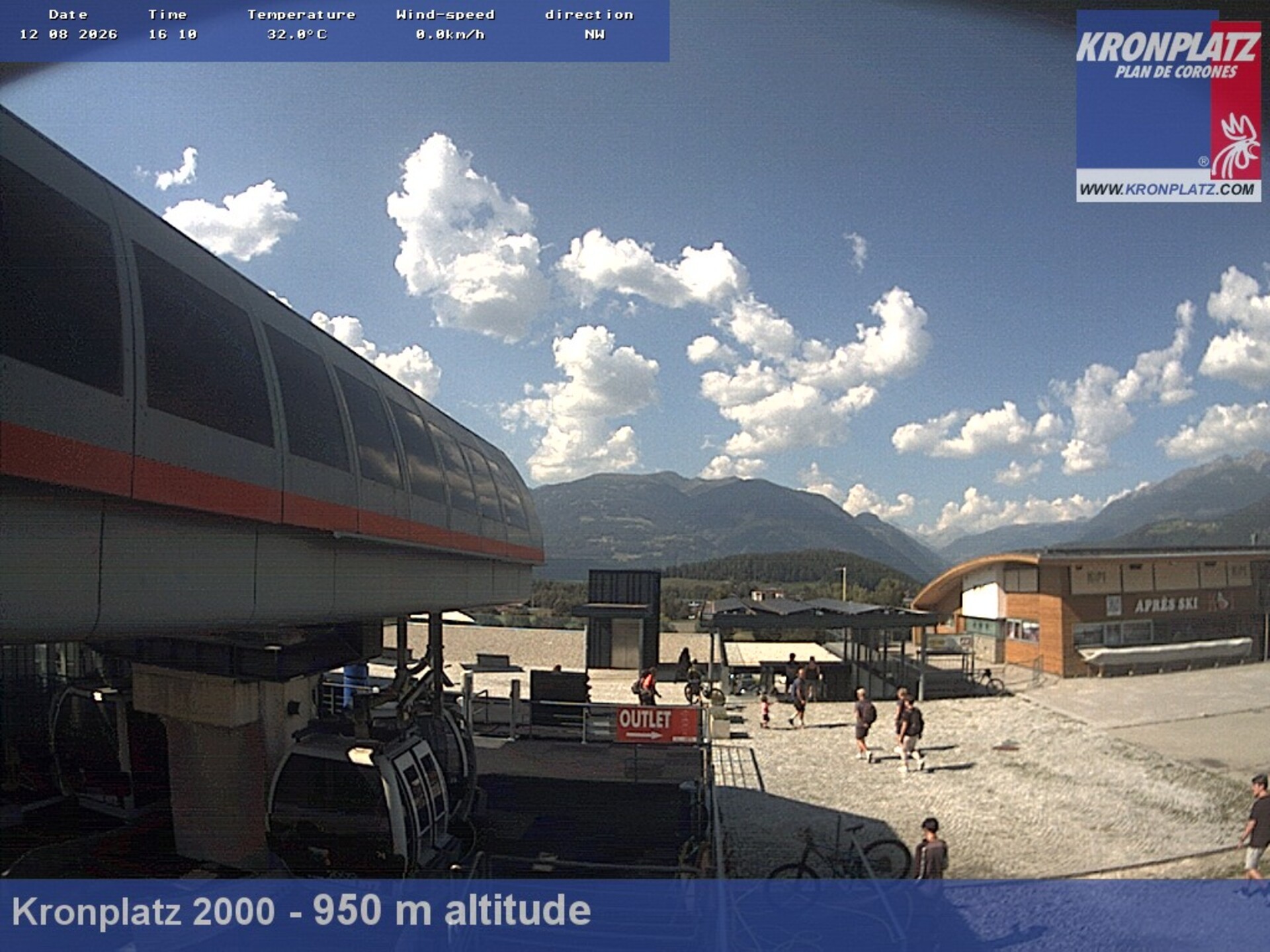 Archiv Foto Webcam Talstation Kronplatz I und II, Südtirol