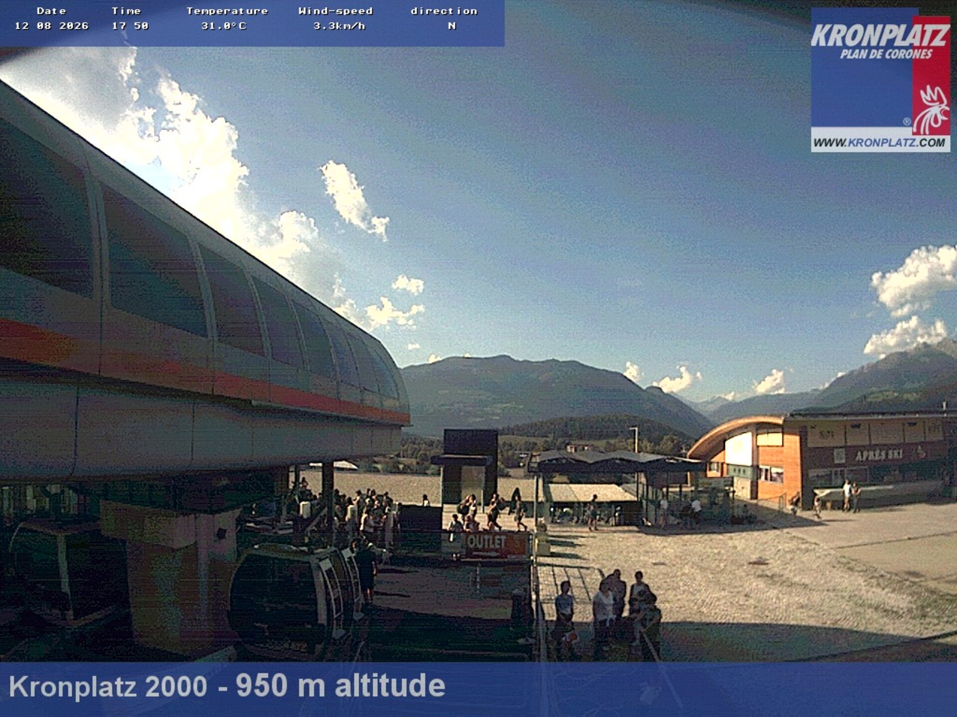 Archiv Foto Webcam Talstation Kronplatz I und II, Südtirol
