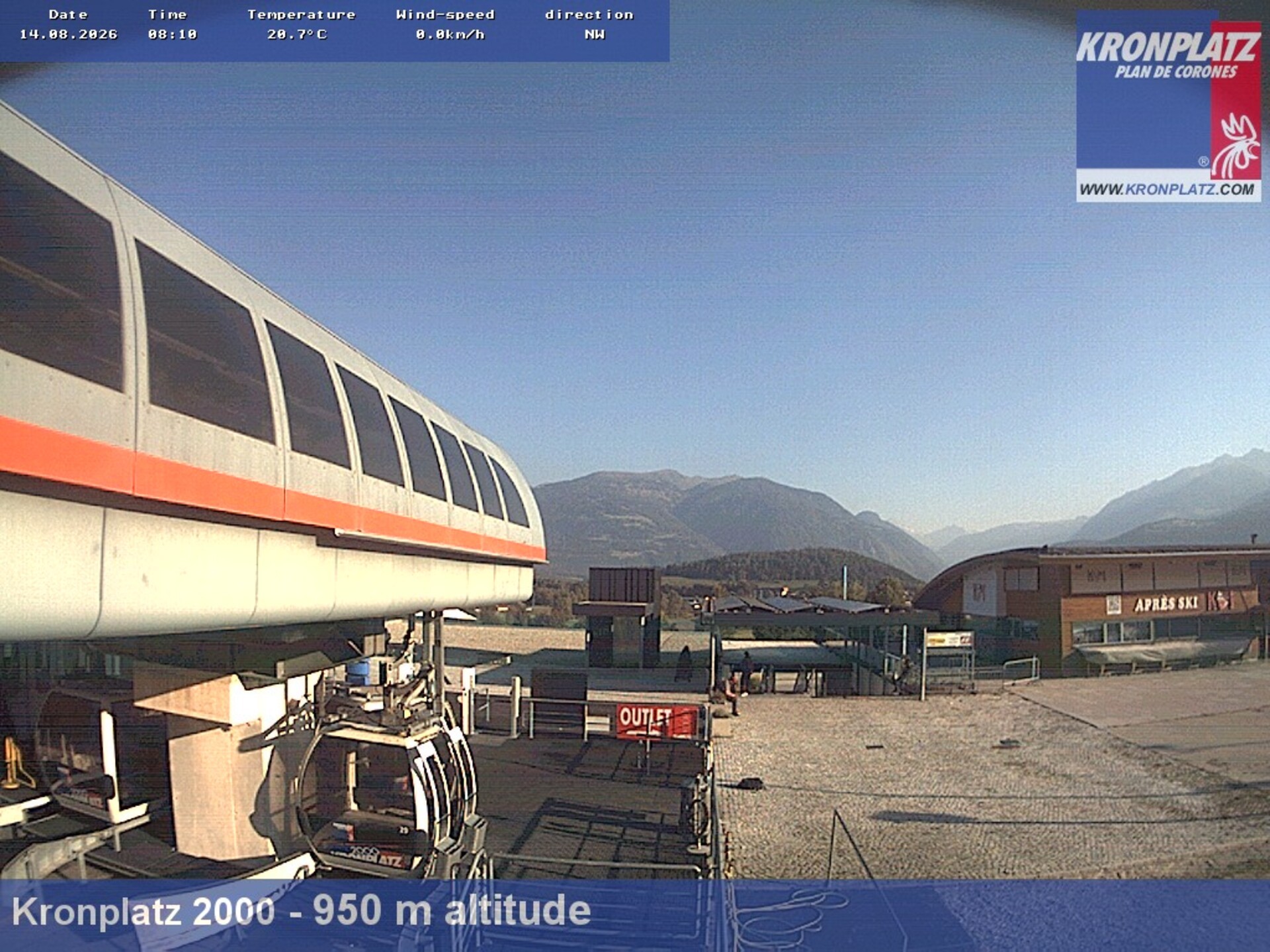 Archiv Foto Webcam Talstation Kronplatz I und II, Südtirol