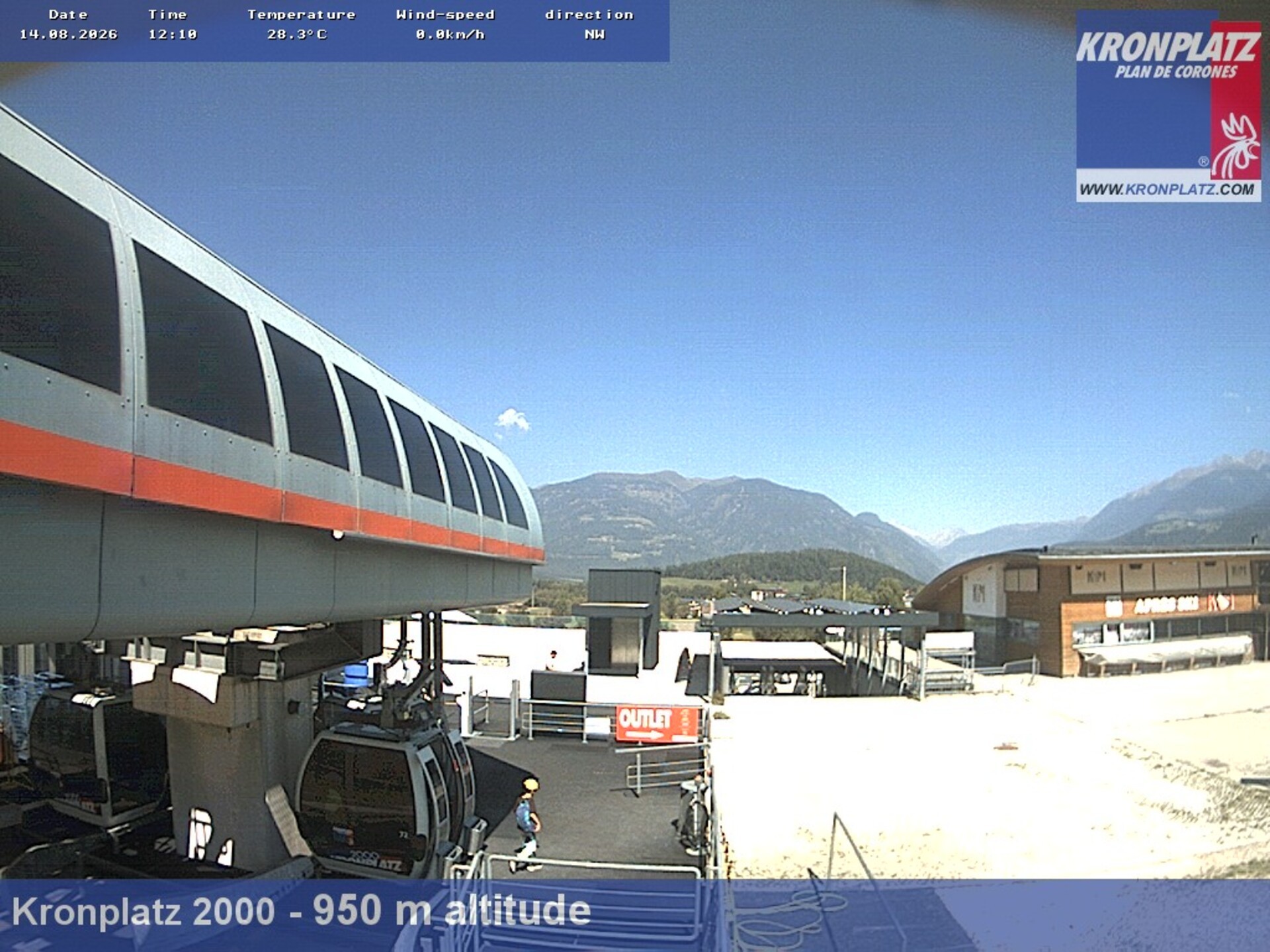 Archiv Foto Webcam Talstation Kronplatz I und II, Südtirol