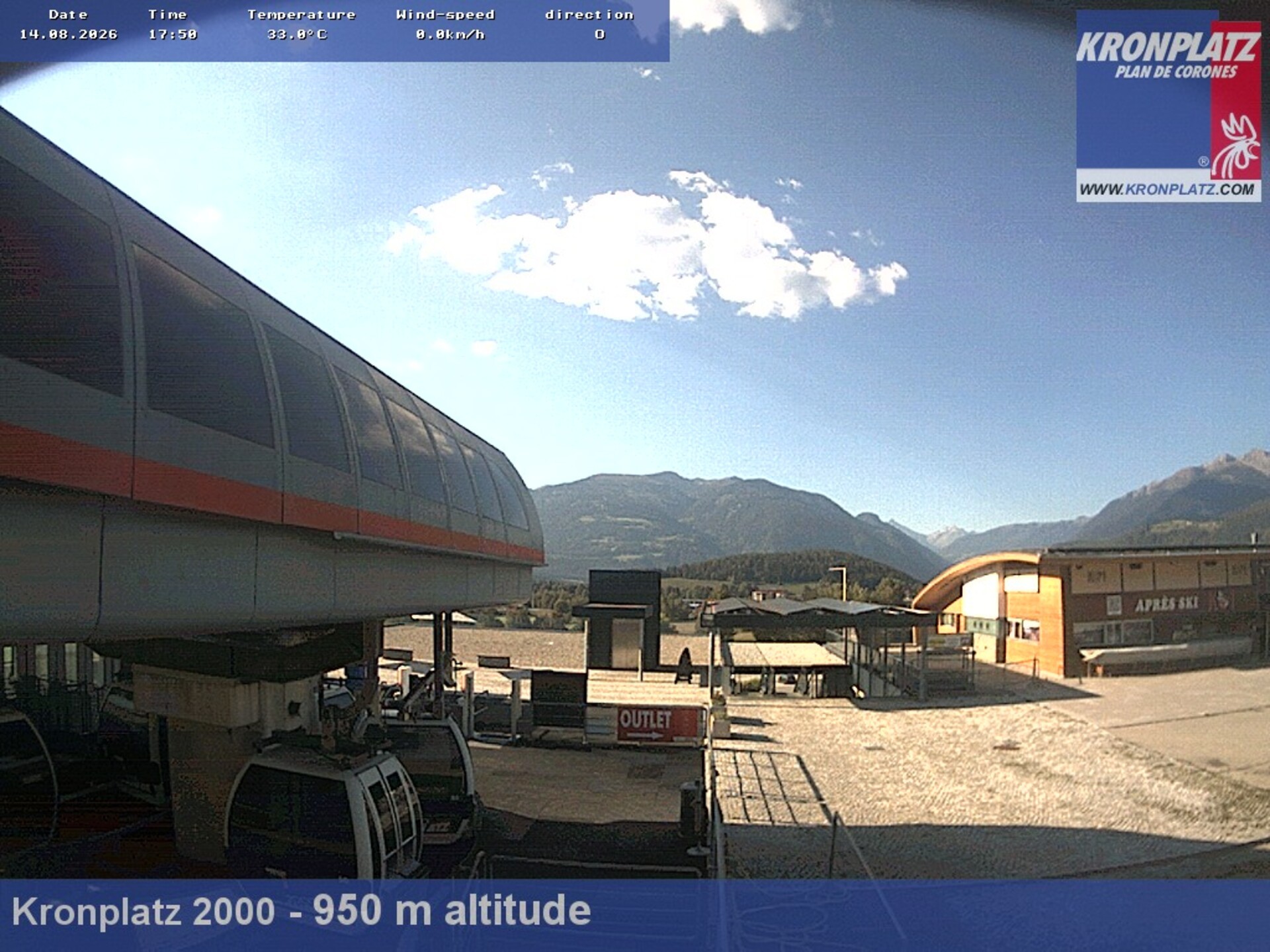 Archiv Foto Webcam Talstation Kronplatz I und II, Südtirol