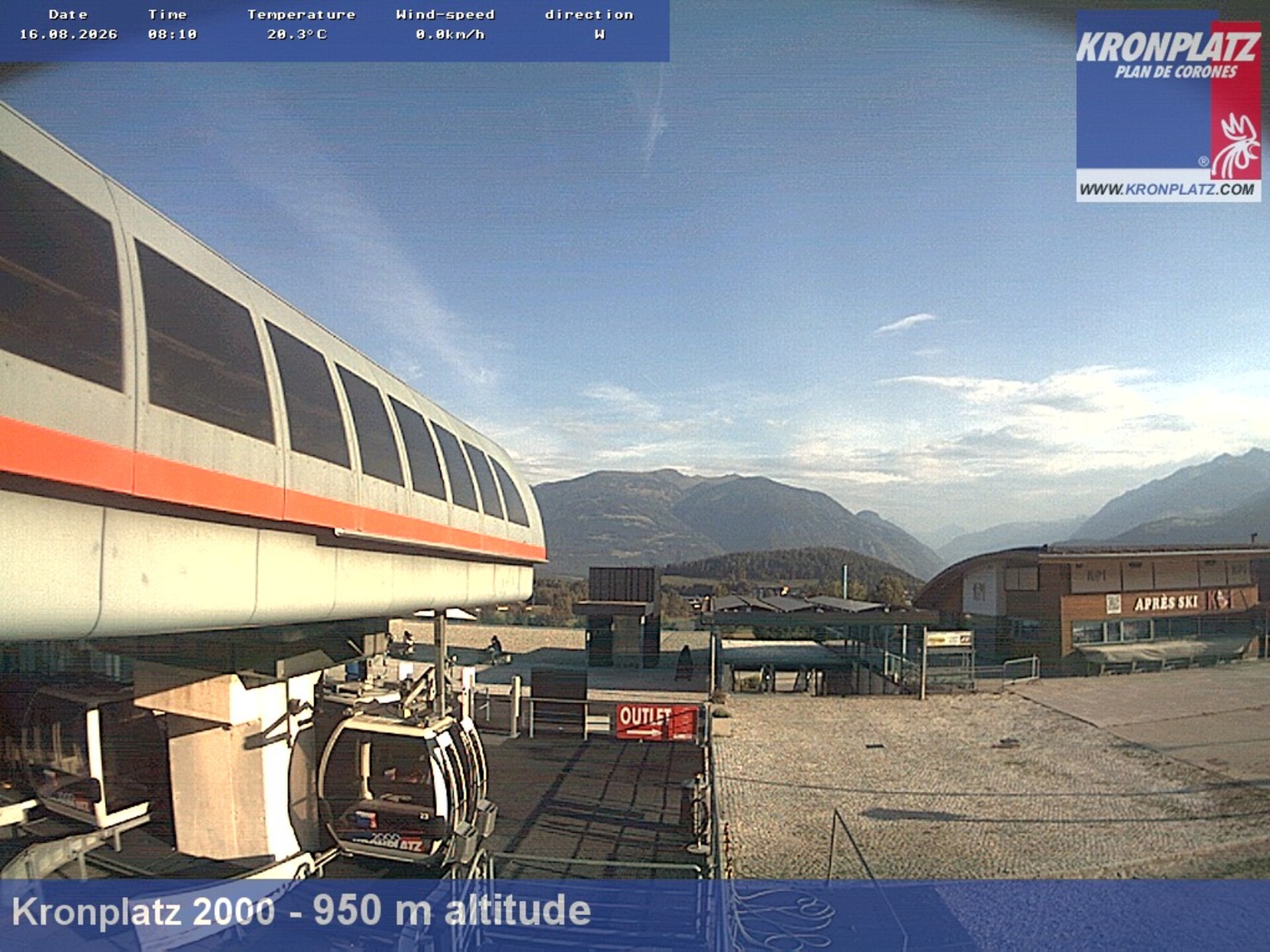 Archiv Foto Webcam Talstation Kronplatz I und II, Südtirol