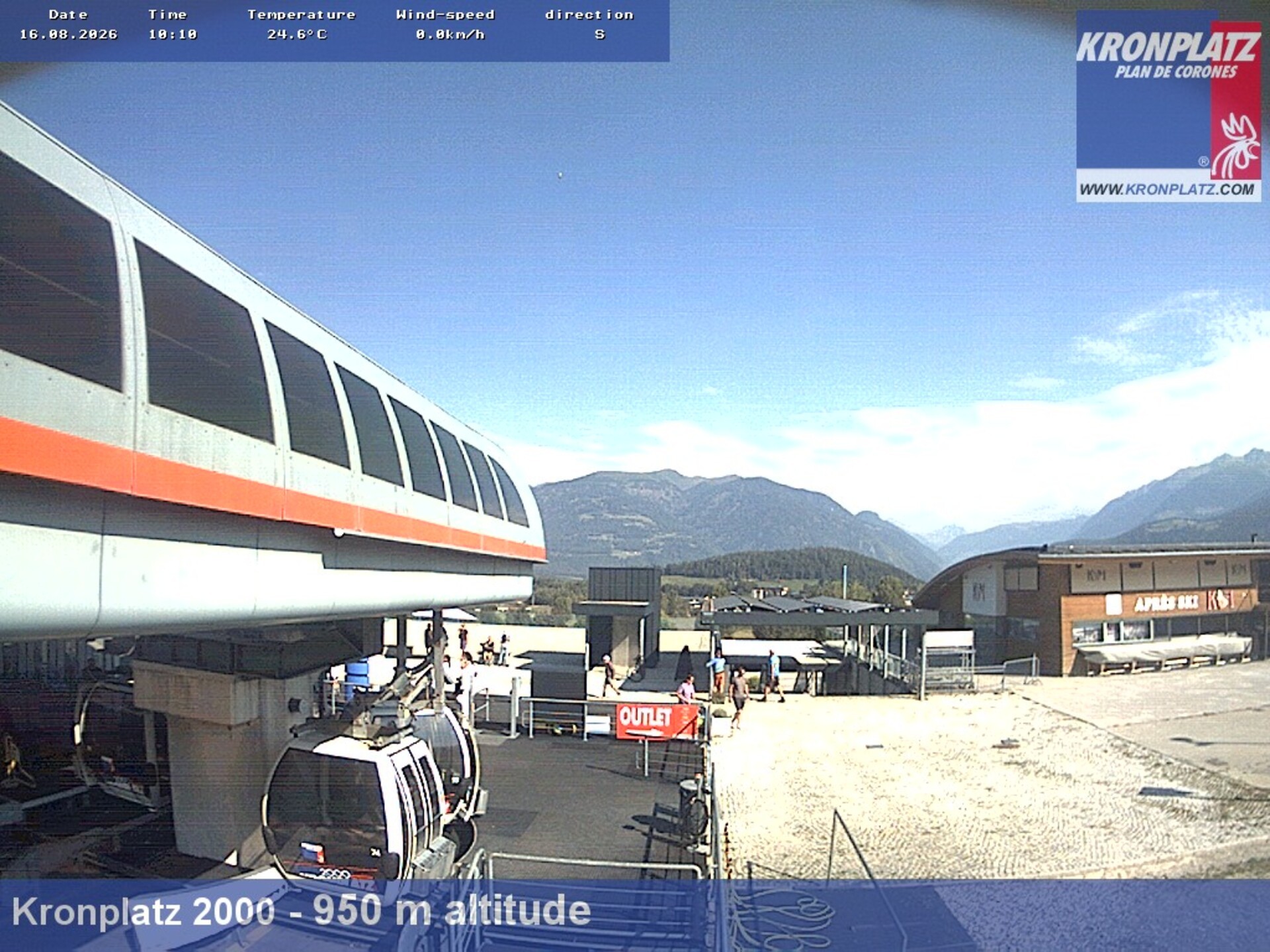 Archiv Foto Webcam Talstation Kronplatz I und II, Südtirol